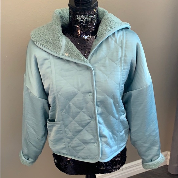 Gorgeous hooded pale blue jacket for fall. - Picture 2 of 3